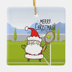Tennis Kerstcadeaus voor tennisspeler Keramisch Ornament