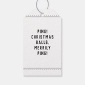 Tennis-kerstcadeautassen Cadeaulabel (Achterkant)
