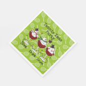 Tennis Kerstfeest met Sneeuwman Drink Servet (Hoek)