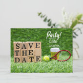 Tennis Kerstfeest voor tennisspeler met bal Kaart (Staand voorkant)