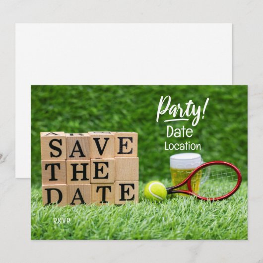 Tennis Kerstfeest voor tennisspeler met bal Kaart (Voorkant / Achterkant)