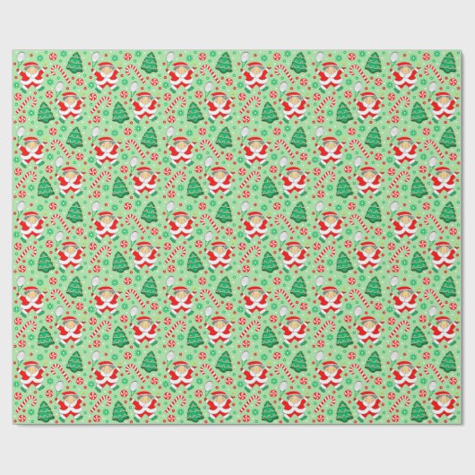 Tennis-kerstfeestcadeautje Cadeaupapier (Vlak)