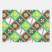 Tennis-kerstfeestcadeautje Inpakpapier Vel (Voorkant 2)