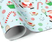 Tennis-kerstfeestdag cadeaupapier (Rol Hoek)