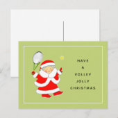 Tennis-kerstfeestdag Feestdagenkaart (Voorkant / Achterkant)