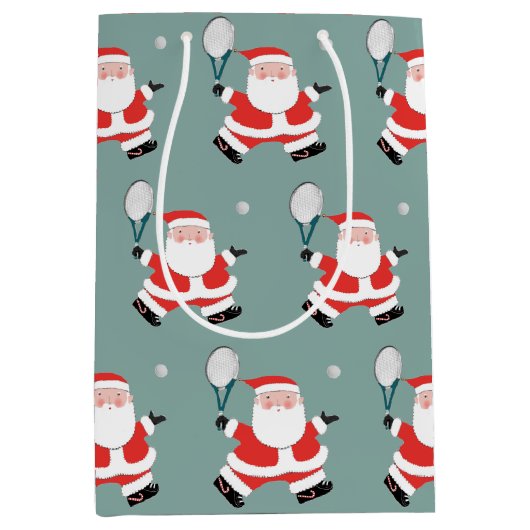 Tennis-kerstfeestdag Medium Cadeauzakje (Voorkant)