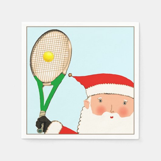 Tennis-kerstfeestdag Napkins Servet (Voorkant)