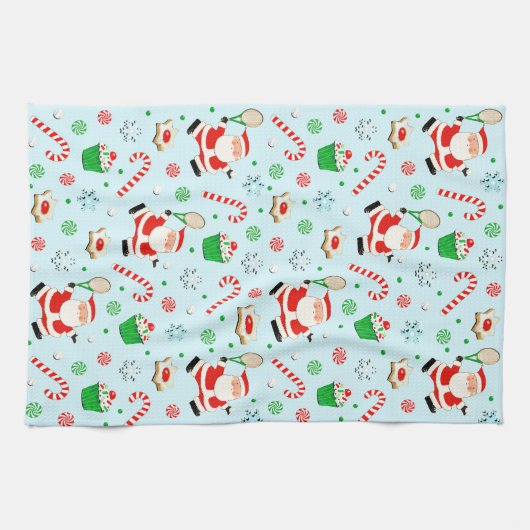 Tennis-kerstfeestdag Theedoek (Horizontaal)