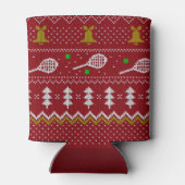 Tennis-kerstfeestzater met geventileerde patroonro blikjeskoeler (Achterkant)