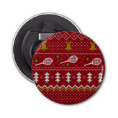 Tennis-kerstfeestzater met geventileerde patroonro button flesopener (Voorkant)