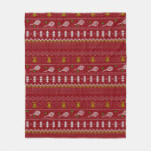 Tennis-kerstfeestzater met geventileerde patroonro fleece deken (Voorkant)