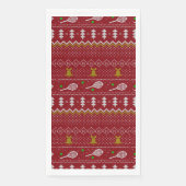 Tennis-kerstfeestzater met geventileerde patroonro servet (Voorkant)