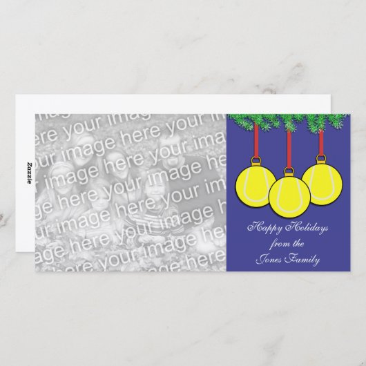 Tennis Kerstkaart (Voorkant / Achterkant)