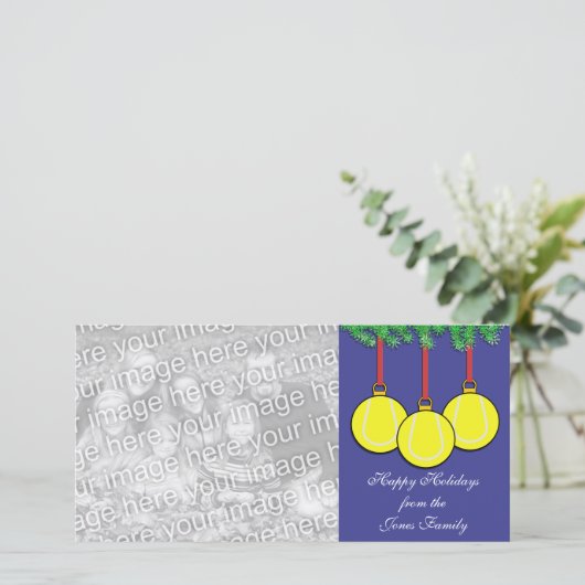 Tennis Kerstkaart (Staand voorkant)