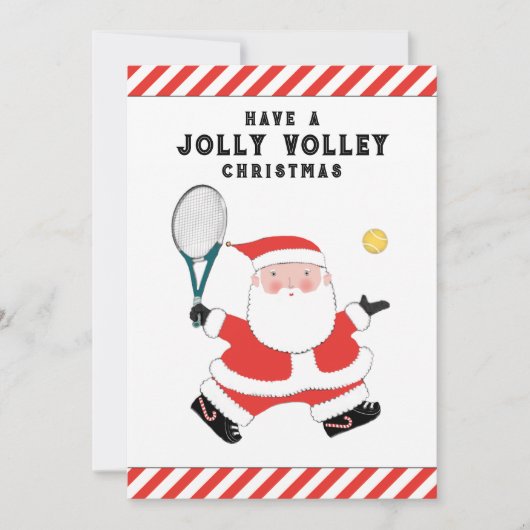 Tennis kerstkaarten feestdagenkaart (Voorkant)