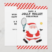 Tennis kerstkaarten feestdagenkaart (Voorkant / Achterkant)