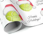 Tennis-kerstkerstkerstkerstbal en Prettige feestda Cadeaupapier (Rol Hoek)