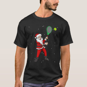 Tennis-kerstkerstkerstkerstman die Racket Game S T-shirt