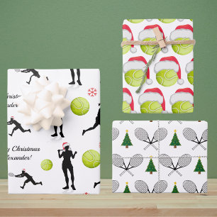 Tennis-kerstkerstkerstkerstrecensent Inpakpapier Vel