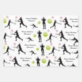 Tennis-kerstkerstkerstkerstrecensent Inpakpapier Vel (Voorkant)