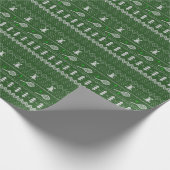 Tennis-kerstkeuken van breipatroongroen cadeaupapier (Hoek)