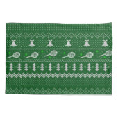 Tennis-kerstkeuken van breipatroongroen kussensloop (Achterkant)