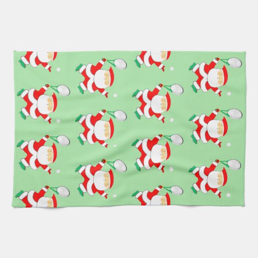 Tennis-kerstkeukenhanddoek Theedoek (Horizontaal)