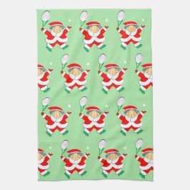 Tennis-kerstkeukenhanddoek Theedoek