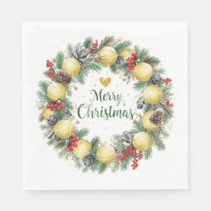 Tennis kerstkrans voor kerstfeest  servet