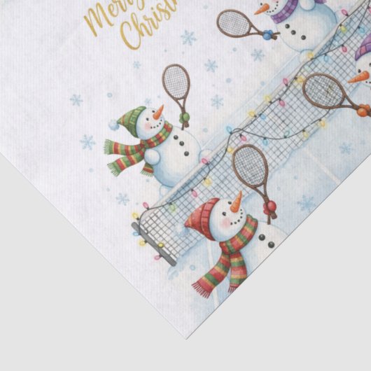 Tennis Kerstman Festieve Sneeuwman Tissuepapier (Detail)