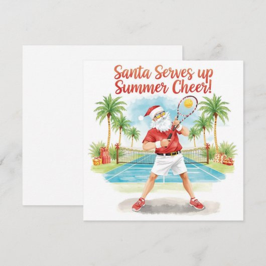 Tennis Kerstman Kerst thema Feestdagenkaart (Voorkant / Achterkant)