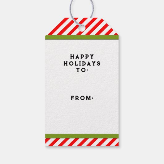 Tennis Kerstmis Cadeaulabel (Achterkant)