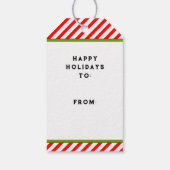 Tennis Kerstmis Cadeaulabel (Achterkant)