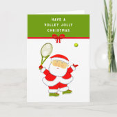 Tennis Kerstmis Feestdagen Kaart (Voorkant)