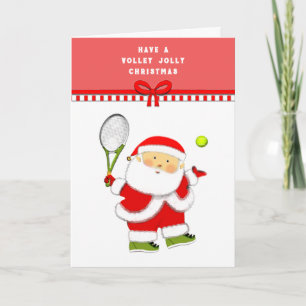Tennis Kerstmis Feestdagen Kaart