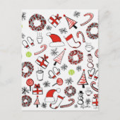 Tennis Kerstmis Feestdagenkaart (Voorkant)