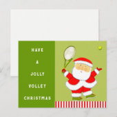 Tennis Kerstmis Feestdagenkaart (Voorkant / Achterkant)