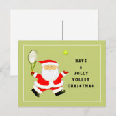 Tennis Kerstmis Feestdagenkaart (Voorkant / Achterkant)