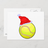 Tennis Kerstmis Feestdagenkaart (Voorkant / Achterkant)