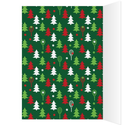 Tennis 🎾 ❄️ Kerstmis, groen, rood en wit (Binnen (Links))