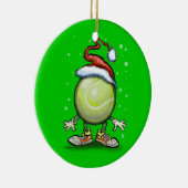 Tennis Kerstmis Keramisch Ornament (Rechts)