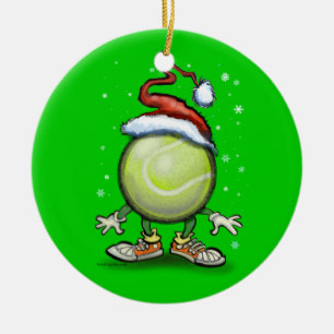 Tennis Kerstmis Keramisch Ornament