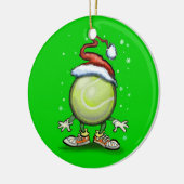 Tennis Kerstmis Keramisch Ornament (Links)
