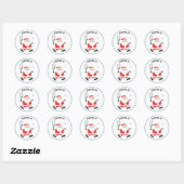 Tennis Kerstmis Klassic Round Sticker (Vel)