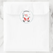 Tennis Kerstmis Klassic Round Sticker (Tas)