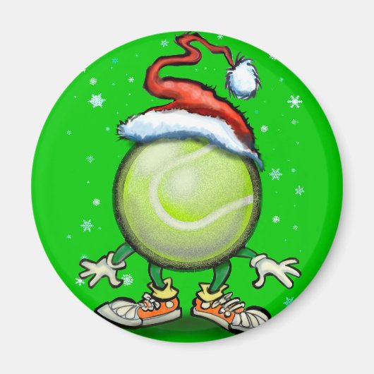 Tennis Kerstmis Magneet (Voorkant)