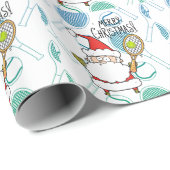 Tennis Kerstmis met de Kerstman Cadeaupapier (Rol Hoek)