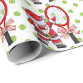 Tennis Kerstmis met de Kerstman Cadeaupapier (Rol Hoek)