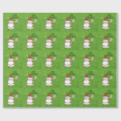 Tennis Kerstmis met kerstbal Cadeaupapier (Vlak)