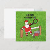Tennis Kerstmis met kerstballen Feestdagenkaart (Voorkant / Achterkant)